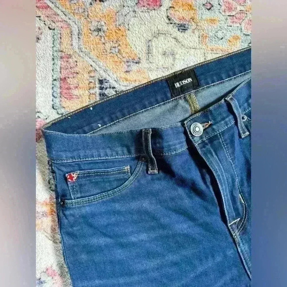 Hudson Natalie Super Skinny Jeans Womens 29 Denim Pockets Blue Medium Wash Zip - Picture 2 of 5